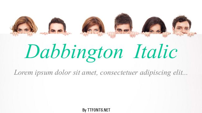 Dabbington  Italic example